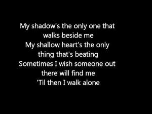 Green Day -Boulevard of Broken Dreams lyrics