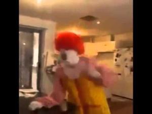 Ronald McDonald gets mad! Punches child in face