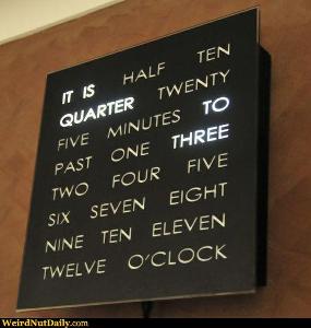 Funny Pictures @ WeirdNutDaily - Funky Options Clock