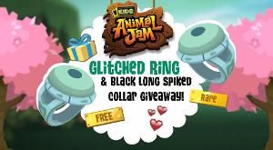 Animal Jam: First Glitched Ring & Black Long Collar Giveaway! (2016 OPEN)