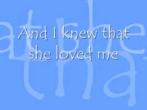 When She Loved Me - Sarah McLachlan - Lyrics