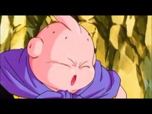 Majin buu heals a blind boy with his super magic