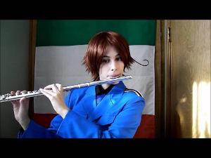 [flute] Italy plays maru kaite chikyuu.