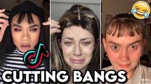 Girls Cutting Bangs | TikTok Compilation