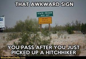 Funny Pictures @ WeirdNutDaily - Ugh Oh! Hitchiker!