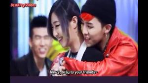 Big Bang's GD hugs 2NE1's Minzy