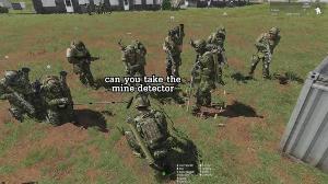 ARMA III - taking a selfie with mine detector