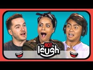 YouTubers React To Try To Watch This Without Laughing Or Grinning #11