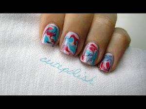 Water Marble Nails (without water!)