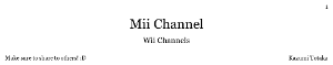 Mii Channel by P1zZa123