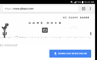 Dino run anyone? When you lost internet and try to log into this website, it will say can not connect with a dinosaur. If you tap/click (idk if it works on PC) a game will load called Dino run. If you get to 700 points, everything turns black on the screen because it is night but is quickly changed back