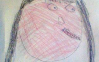 on a scale of 1 to 10, how creepy is this picture? my little sis drew this and it looks CREEPY!