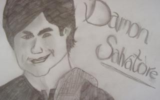 Please can you tell me if my picture of Damon Salvatore is actually good? I drew this yesterday in front of Don't tell the bride please can you tell me  what you think truthfully and any tips would be great thanks xxxxx Personally  I think its fine but not brill ... how can Improve it going to look at comments tonight