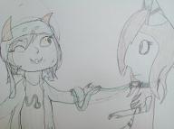 What do you think of my drawing? This is a drawing i made of a ship i have of Nepeta holding a leash to my mixed oc Lauray and i believe i may have made some mistakes on it. So what do you guys think?