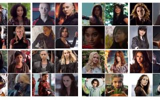 Which of these heroines do you like most? From left to right:  Katniss (Hunger Games), Rue (Hunger Games), Foxface (Hunger Games), Cressida (Hunger Games), Annabeth (Percy Jackson), Clarisse (Percy Jackson), Hermione (Harry Potter), Luna (Harry Potter)  Clove (Hunger Games), Glimmer (Hunger Games), Tris (Divergent), Christina (Divergent), Ruby (Darkest Minds), Zu (Darkest Minds), Cho (Harry Potter), Ginny (Harry Potter)  Teresa (Maze Runner), Brenda (Maze Runner), Lynn (Divergent), Marlene (Divergent), Emma (Miss Peregrine), Olive (Miss Peregrine), Elena (Vampire Diaries), Clary (Shadowhunters)  Harriet (Maze Runner), Sonya (Maze Runner), Nita (Divergent), Bella (Twilight), Bronwyn (Miss Peregrine), Fiona (Miss Peregrine), Wanda (The Host), Cassie (The 5th Wave)