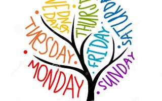 What's your favorite day of the week? Do you like Monday, Tuesday, Wednesday, Thursday, Friday, Saturday or Sunday?