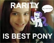 What if pony went on websites and were like superfans of us? What would your reaction be if you found out that [insert your favorite pony here] had 50 posters of YOU on their wall? btw the picture says "Sky is best human!"