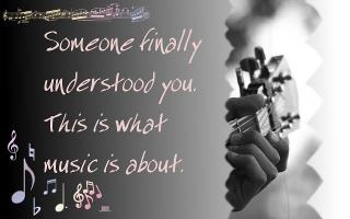 What does music mean to you? To me, music is an escape.  It seems that for every feeling, ever problem, and every emotion, there is a song.  If I'm feeling happy, I play peppy pop music, when I'm sad I just listen to rock or alternative.  I just love music. Without music, I wouldn't be who I am. So, what does music mean to you? What's your favorite kind?