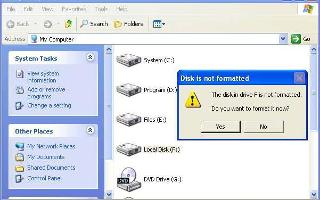 When I Insert My Flash Drive In The Computer An Error Message Appear Your Storage Device Is Not Formatted What Happen To my FlashDrive ????