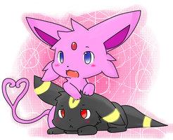 Are you an Umbreon X Espeon fan? Do you approve of the Umbreon and Espeon shipping? I'm a big fan, and I personally give a big thumbs up to this pair! I just got bored and decided to ask what you guys thought about this pokemon couple. :3