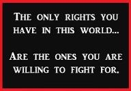 What causes do you fight for? I support women's rights. What do you support? (stopping child labor, helping homeless animals, stopping global warming, etc.)