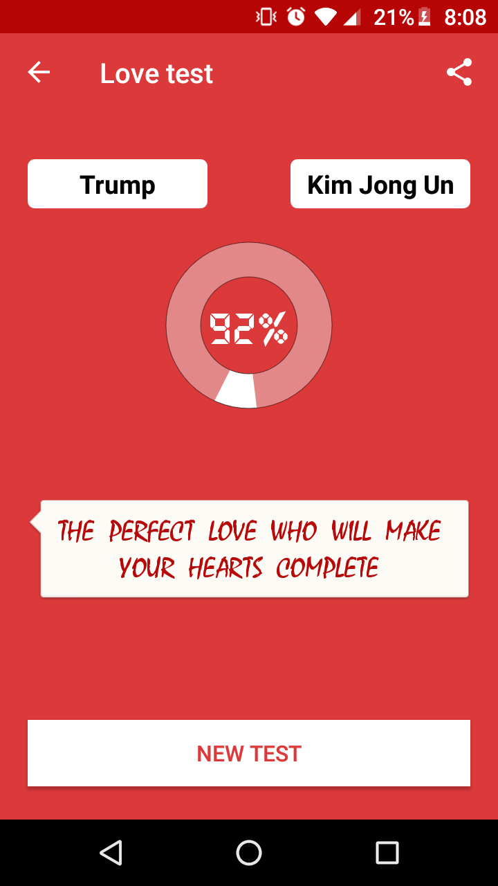 I have a love calculator, gimme some pairings I'm bored lol