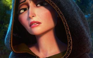 Is Mother Gothel (from Disney Tangled) left or right handed? I am just curious for various reasons...  Also write how you got your answer