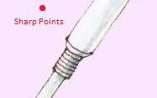 Why do tampon have the sharp points in them? At the end where it come out it has sharp points...Why?As shown in this picture I've drawn on I circled the place where it becomes sharp.Why does it have it like that?Is it safe?Does it hurt?