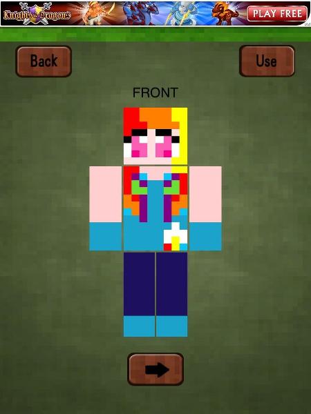 Front of my rainbowdash skin.