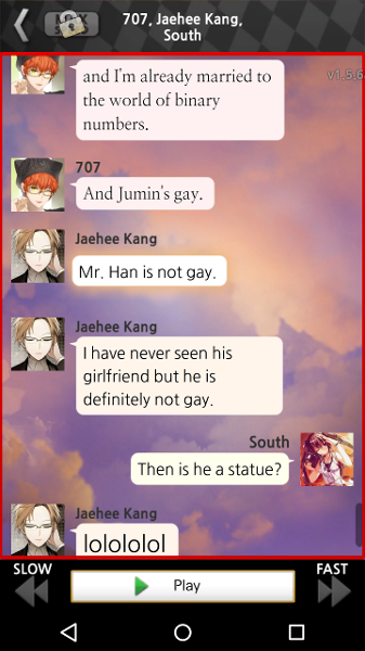 Does Jumin Han is gay?