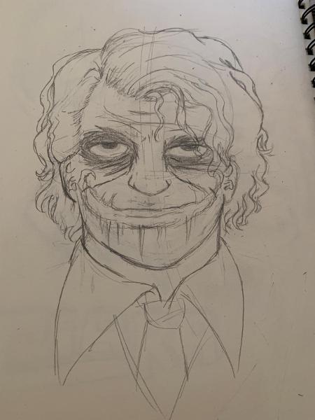 Should I color the drawing of joker I’m making