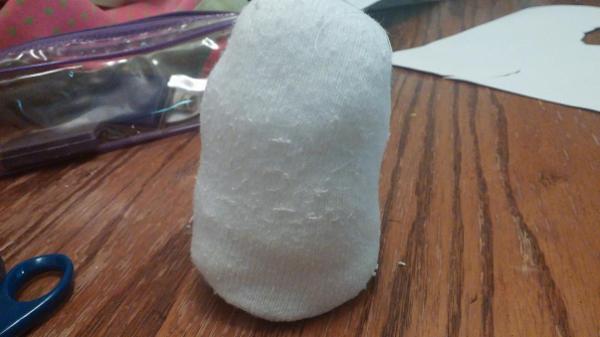 Napstablook sock plush WIP