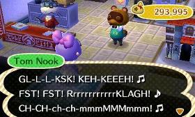 Tom Nook sang a song for me and these are the lyrics