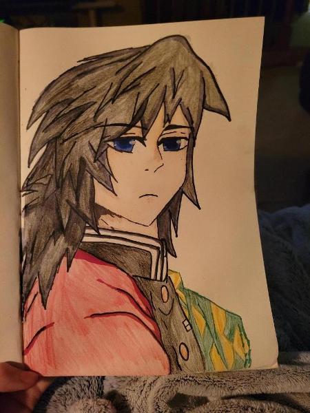 This was my best friends favorite anime guy- I drew him :3