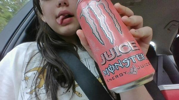 bought monster, walked out the store and someone walked up to me and asked if I was goth