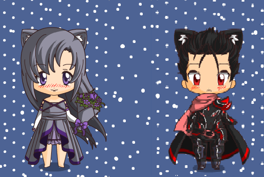 Dawn and Vladimir chibi human forms