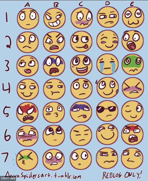 Write down a face in chat and I'll try to do it in my next drawing on Pixlart