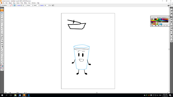 me drawing on Adobe Illustrator