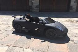 Deadmau5's cat, Meowingtons, in his own customized Lamborghini.