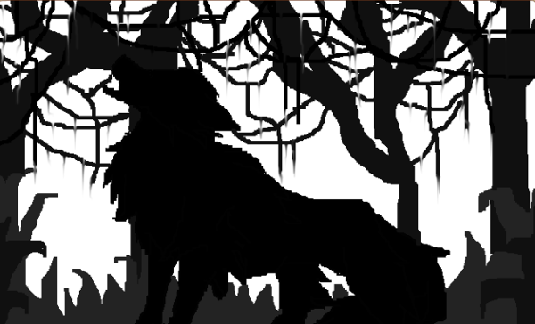 I drew a shadowy wolfy thing!