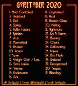 and this is the list im using for goretober