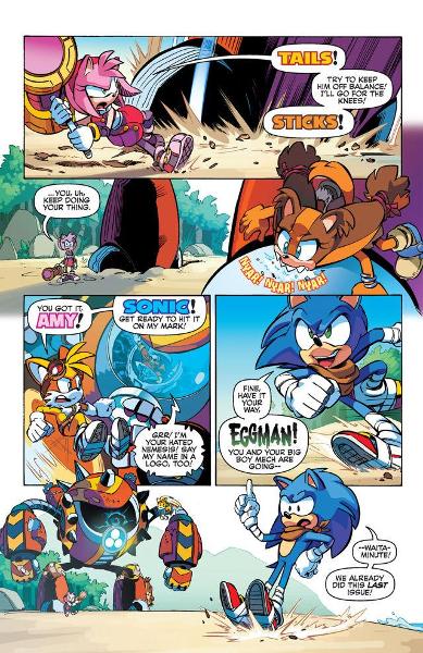 XD see how Sticks is gnawing at Eggman's robot its so weird