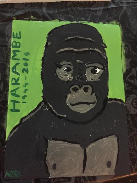 I painted Harambe