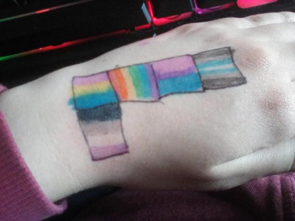 qwq I accidentally used sharpie for the borders- But heres my pride oof