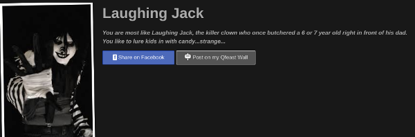 Never would've thought that I would be like Laughing Jack huh