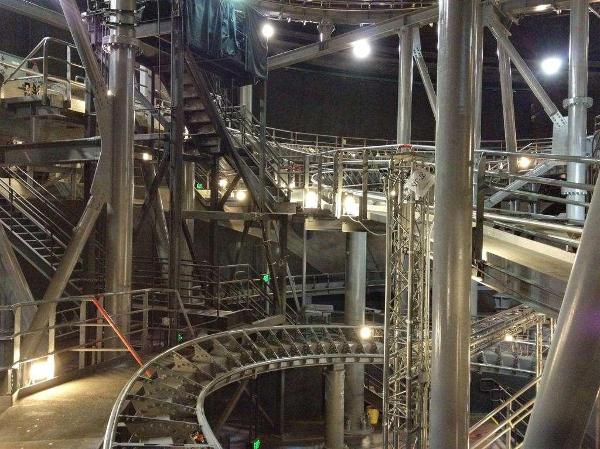 Space mountain - with the lights turned on.