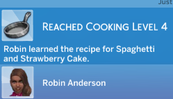 Why did I figure my sim could create a spaghetti and strawberry cake,and not the two things seperate