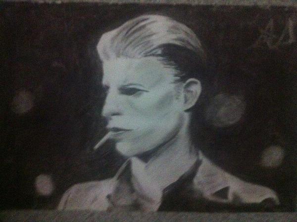David Bowie (charcoal, it took me 2 and a half hours!)