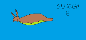 Wolfie's pet, Sluggy.