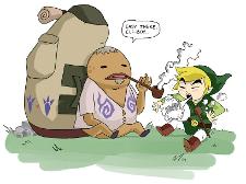 Link, you're not supposed to breathe the smoke...